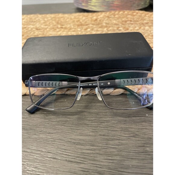 Flexon Latitude E1111 Eyeglass Frames Dark Gold 54-17-145mm W/case - Picture 1 of 7